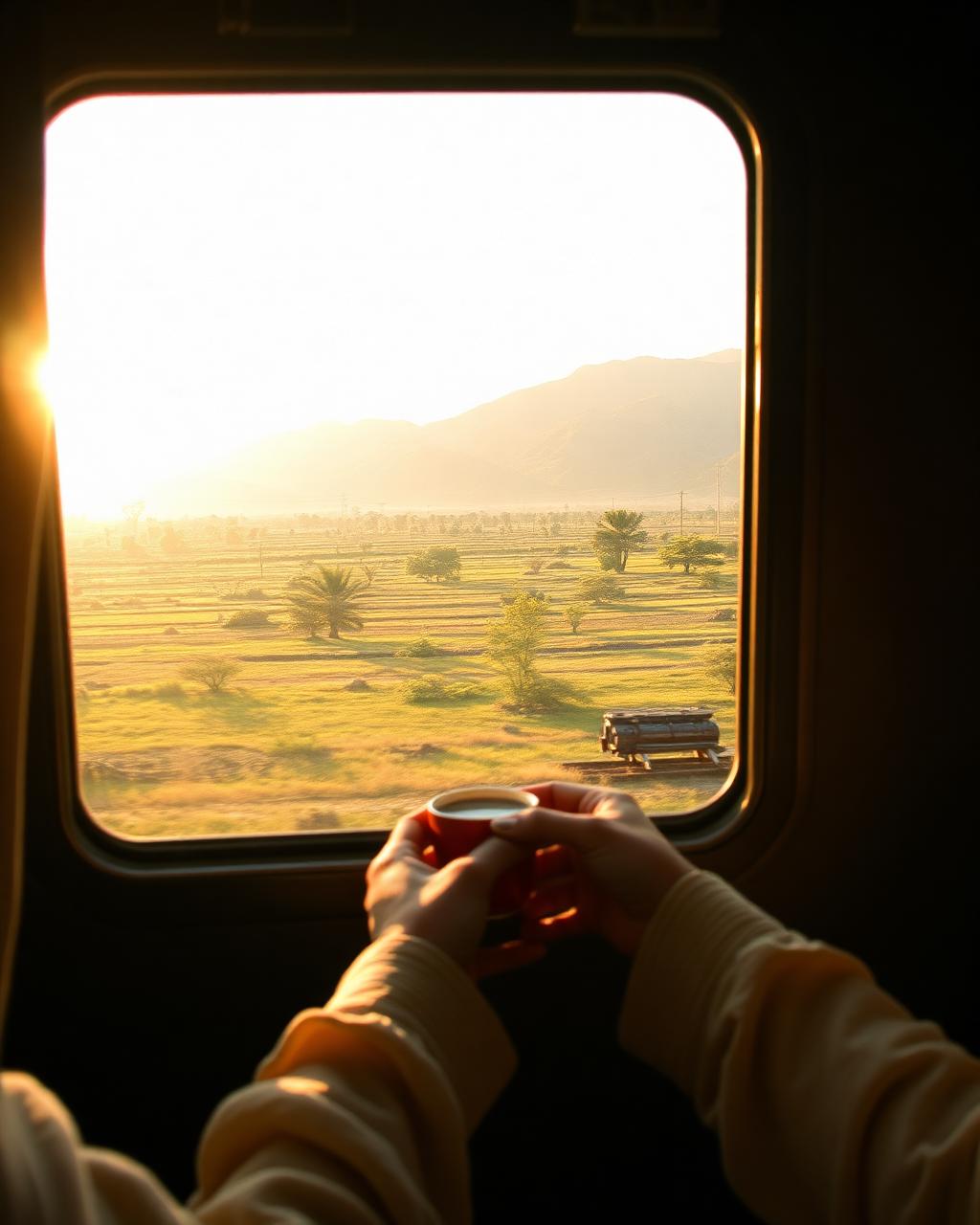 Train through the Indian landscape